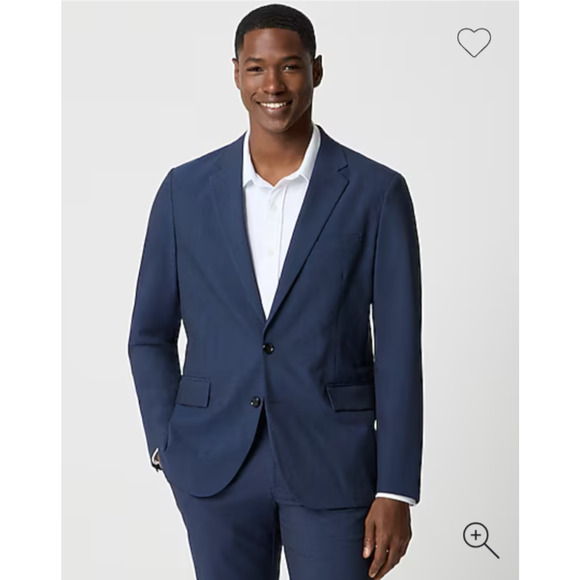 J. Crew Thompson Wool Men 40R Blue 2 Button Double Vent Sportscoat Tuxedo Suit - Picture 1 of 9